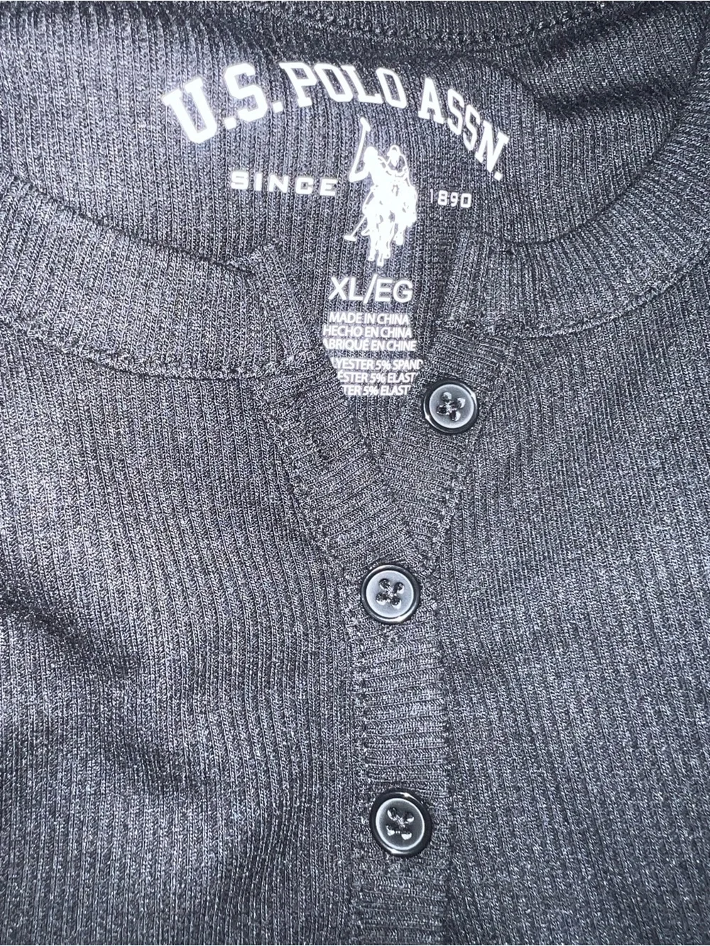 BRAND NEW U.S. Polo Assn. Women's Ribbed Henley Long Underwear Thermal Set Small